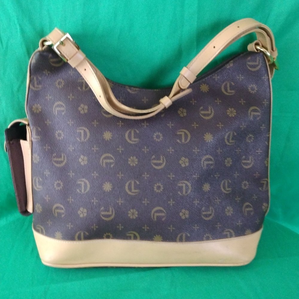 Liz Claiborne America Brown/Tan Signature Shoulder Purse